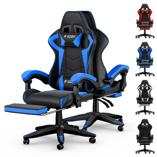 Silla Gaming Ergonómica con Reposapiés 1