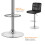 Set de 2 Taburetes de Bar Regulables Giratorios 360 4