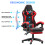 (Black and Red) Ergonomic Gaming Chair with Footrest 4