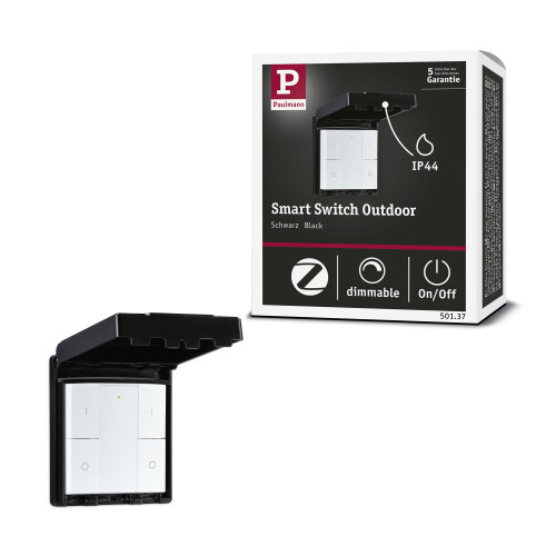 Paulmann 50137 Smart Home Zigbee wall switch Outdoor IP44 on/off/dim white control plastic