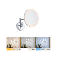 Paulmann 71148 LED makeup mirror Masua IP44 White Switch 55lm 230V 4W chrome 3x magnification