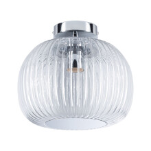 Paulmann 71142 Selection Bathroom Ruya IP44 E27 230V max. 60W glass, chrome wall/ceiling luminaire, bathroom lighting – lamp not included