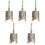 5Pièces Mini Carillons Simulés Dorés Design Chic Pour Décor 3