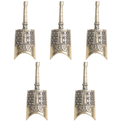 5Pièces Mini Carillons Simulés Dorés Design Chic Pour Décor 2
