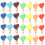 400Pièces Pinces Décoratives Bois Multicolores Pour Photos Mémos 1
