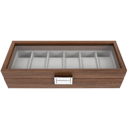 2Pcs Multi- Organizer Holder Glass Top Jewelry Storage Box