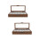 2Pcs Multi- Organizer Holder Glass Top Jewelry Storage Box 9