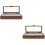 2Pcs Multi- Organizer Holder Glass Top Jewelry Storage Box 8