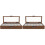 2Pcs Multi- Organizer Holder Glass Top Jewelry Storage Box 4