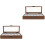 2Pcs Multi- Organizer Holder Glass Top Jewelry Storage Box 5