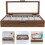 2Pcs Multi- Organizer Holder Glass Top Jewelry Storage Box 11