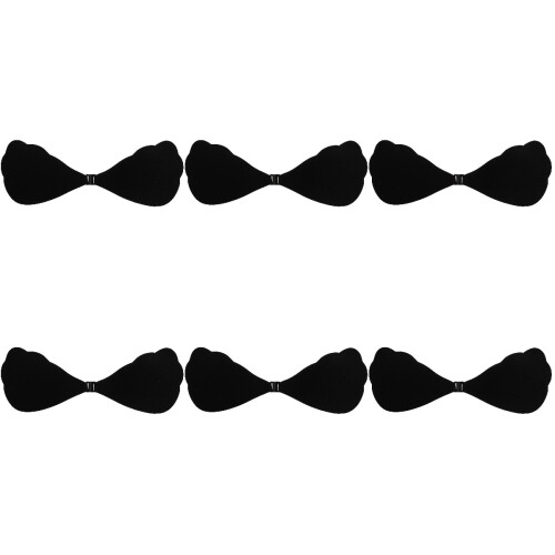 6Pièces Coques Seins Silicone Autoadhésives Noir Usage 1