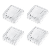 8Pièces Cache Prise Étanche Transparent Usage