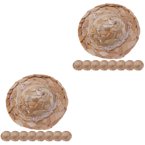 18Pièces Mini Chapeaux Durables Kaki Décorations Créatives 2