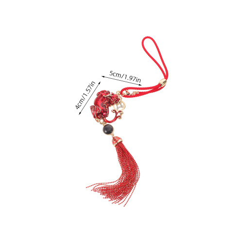 Ornement Siège Auto Pendentif Rouge Pixiu Chance 1
