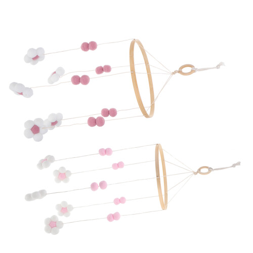 6Pièces Mobile Boho Bébé Bois Suspension Pour 2