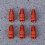 24Pièces Couvre Valve Orange Aluminium Antirouille 7