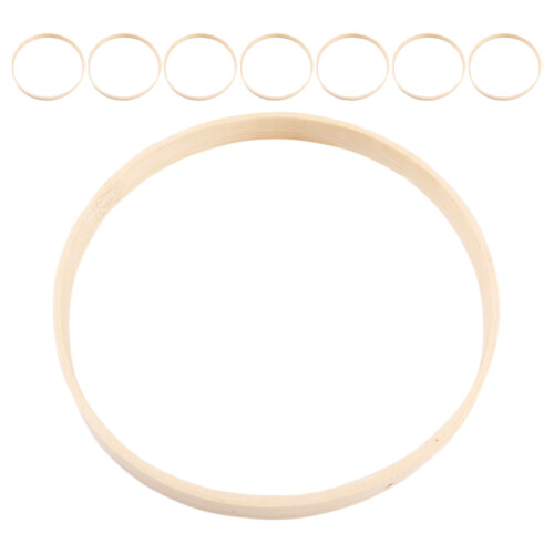 32Pcs Bamboo Hoops Khaki for Macrame Dreamcatcher Wreath DIY Crafts