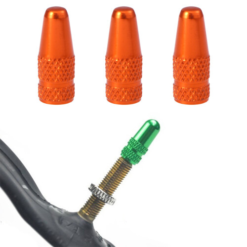 24Pièces Couvre Valve Orange Aluminium Antirouille 2