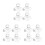 12Pièces Muller Transparent Pour Pigments Huile 9