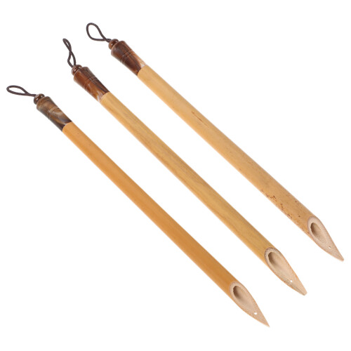 12Pièces Stylo En Bambou Pour Multiusage Artisanat 2