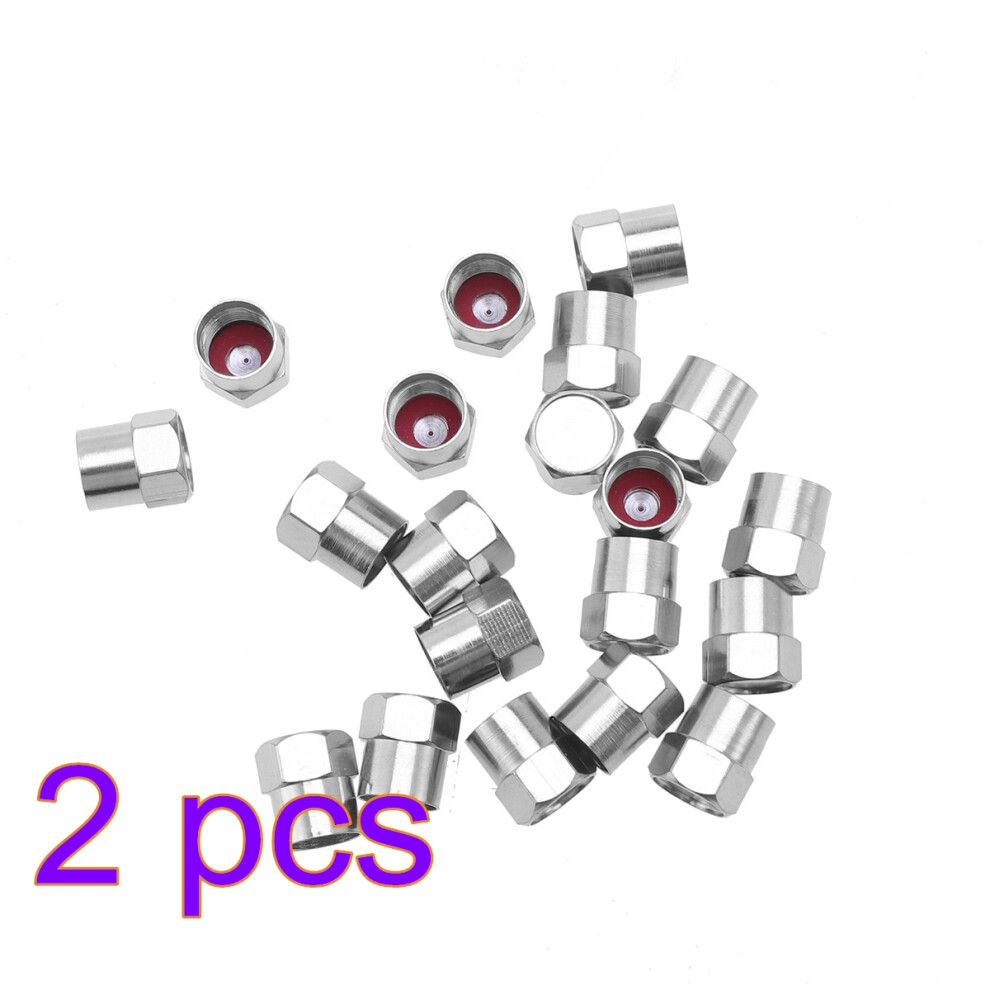 40Pcs Universal Bike Tire Valve Stem Caps Silver 3633982023933