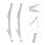 24Pcs Durable Silver Sliding Door Bottom Positioner for Wardrobe Track 11