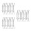 24Pcs Durable Silver Sliding Door Bottom Positioner for Wardrobe Track 6