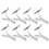 24Pcs Durable Silver Sliding Door Bottom Positioner for Wardrobe Track 2