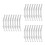24Pcs Durable Silver Sliding Door Bottom Positioner for Wardrobe Track 5