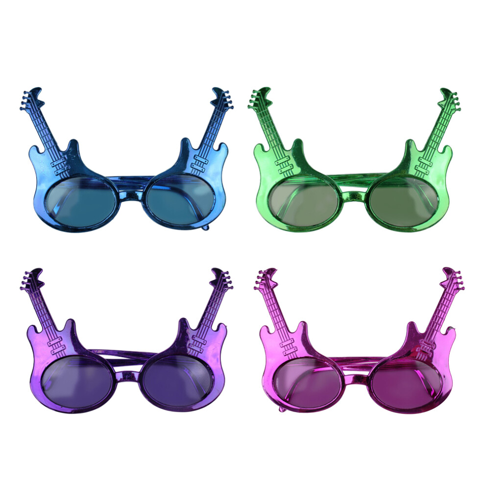 Happyyami 12Pcs Guitar Glasses Party Props Assorted Color Durable Funny Eyewear