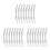24Pcs Durable Silver Sliding Door Bottom Positioner for Wardrobe Track 7