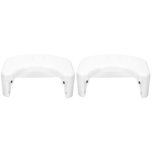 2Pcs Compact Foldable Plastic Foot Support Tool White Toilet Stool 1