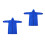 2Pcs Blue Waterproof Breathable Raincoat for Adults with Drawstring 6