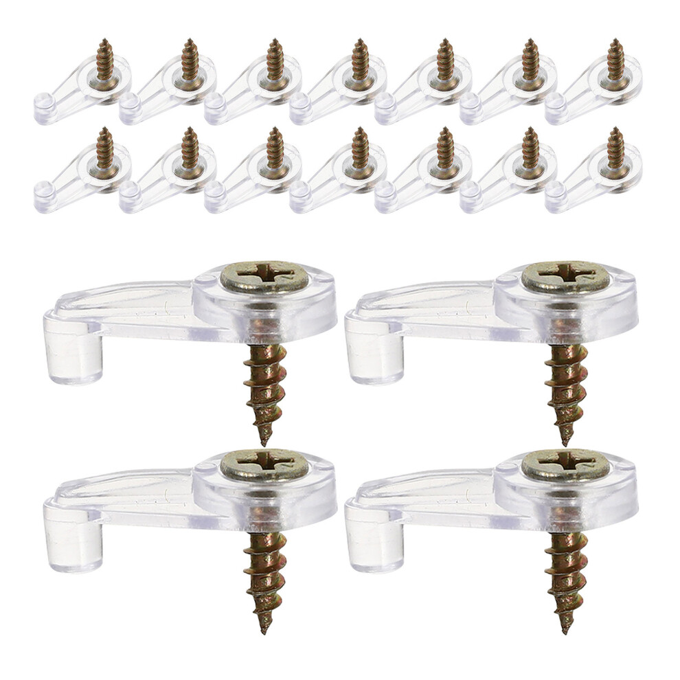 480Sets Plastic Glass Clips Set For Mirror Fixing And Cabinet Securing 3633977940603