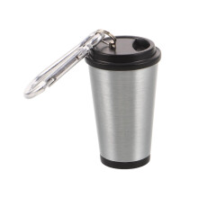2Pcs Mini Metal Ashtray Covered Silver Portable for Desk Patio Travel