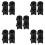 20Pcs Splatter Balls Shooter Plastic Adapter Replacement Parts Black 10