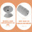 3Pcs Light Grey Silicone Door Handle Anti Slip Protective Covers 6