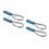 2Pcs Double Sided Horse Shedding Grooming Tool with Blue Handle 8