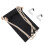 2Sets Black Hanging Foot Hammock Office Desk Polyester Wood Iron 3