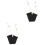 2Sets Black Hanging Foot Hammock Office Desk Polyester Wood Iron 5