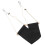 2Sets Black Hanging Foot Hammock Office Desk Polyester Wood Iron 2