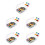 500Pcs Map Flag Push Pins for Office Use with Plastic Heads 8