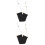 2Sets Black Hanging Foot Hammock Office Desk Polyester Wood Iron 7