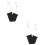 2Sets Black Hanging Foot Hammock Office Desk Polyester Wood Iron 8