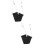 2Sets Black Hanging Foot Hammock Office Desk Polyester Wood Iron 9