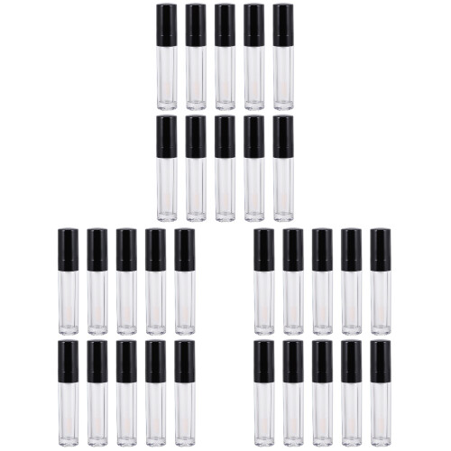 30Pcs Durable Black Plastic Lip Gloss Bottles for Refillable Use 1