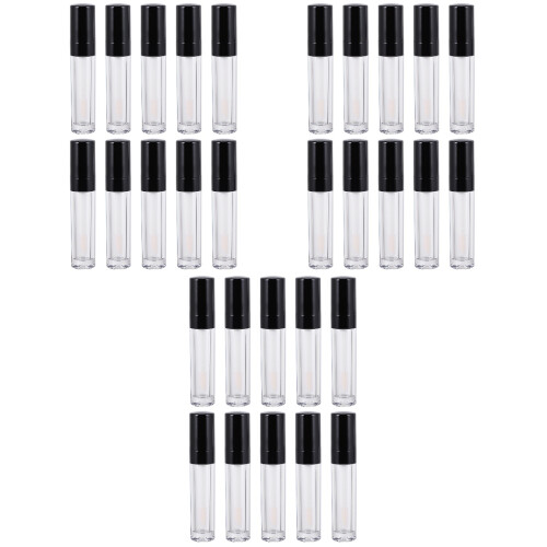 30Pcs Durable Black Plastic Lip Gloss Bottles for Refillable Use 2
