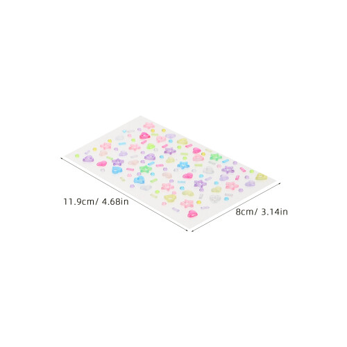 10Feuilles Autocollants Résine Variées 1