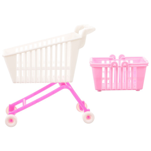 5Sets Mini Winkelwagen Model Plastic Multi Functioneel Voor Decoratie 1